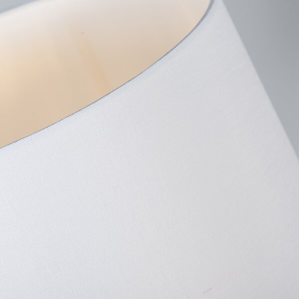 Stolní lampa černá s stínítkem bílým 35 cm nastavitelná - Parte