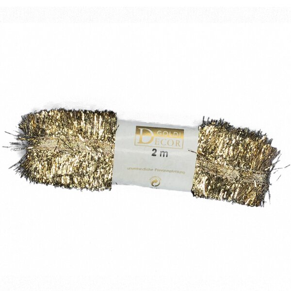 Stuha zlatá Boa Effect 2,5 cm x 2m