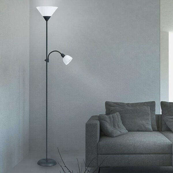 Rabalux Action stojací lampa 2x100 W bílá-černá 4062