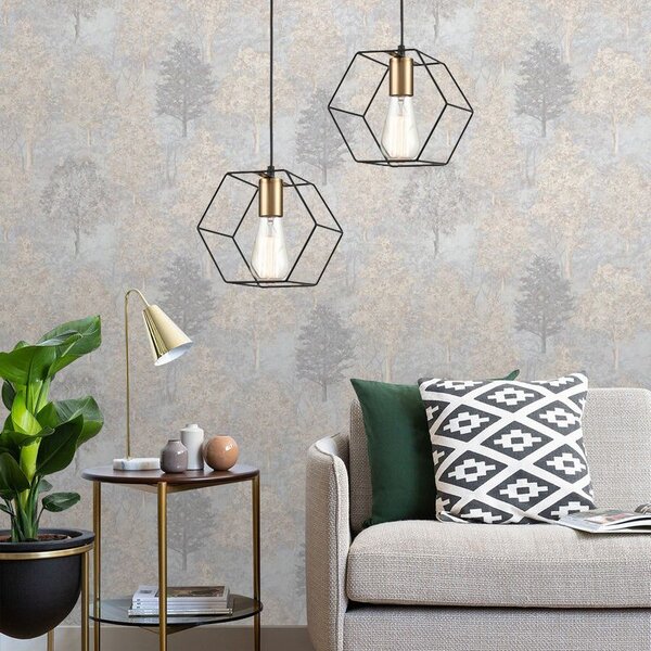 Toolight Závěsné svítidlo s APP1131-1CP Black/gold
