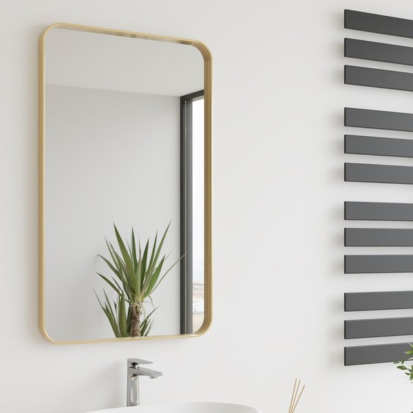 Dubiel Vitrum Rio zrcadlo 60x100 cm obdélníkový zlatá 5905241011561