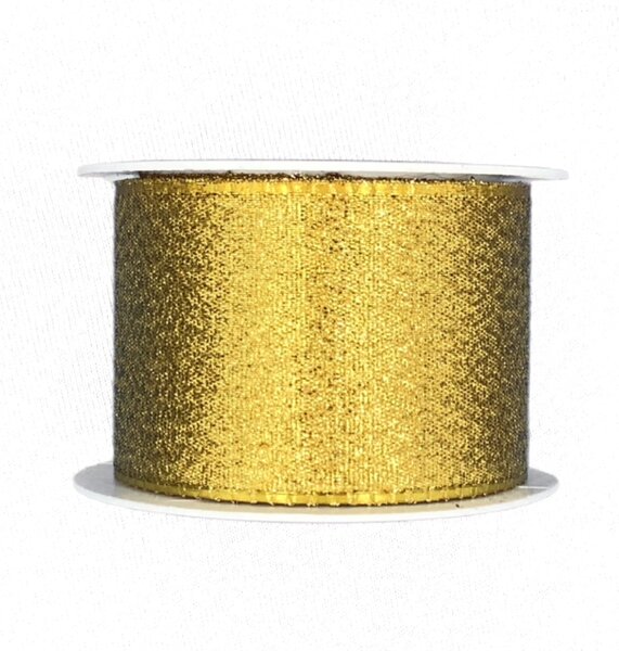 Stuha GLAMOUR GOLD zlatá matná 40mm x 2m