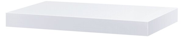 Nástěnná polička 40 cm, barva bílá-vysoký lesk