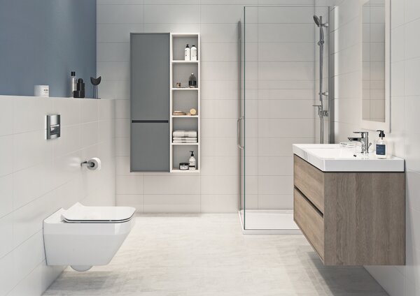 Cersanit Crea skříňka 59.4x44.7x53.3 cm pod umyvadlo závěsná dub S598-032