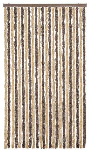 Závěs proti hmyzu tmavě hnědý a béžový 100 x 200 cm žinylka