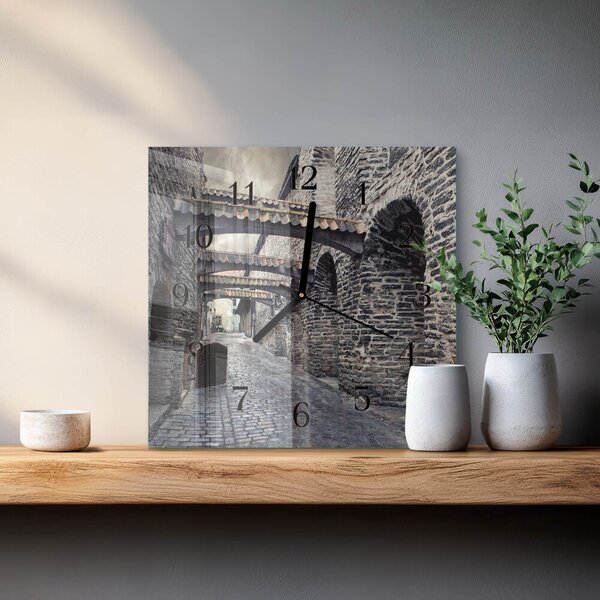 Skleněné hodiny na stěnu Avenue zskc-30x30-00173710