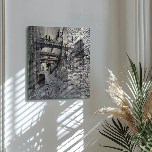 Skleněné hodiny na stěnu Avenue zskc-30x30-00173710