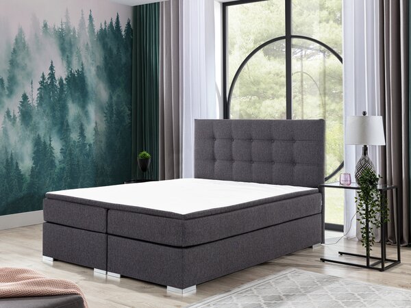 Boxspring postel 140 cm Irma 01 (černá). Akce -16%
