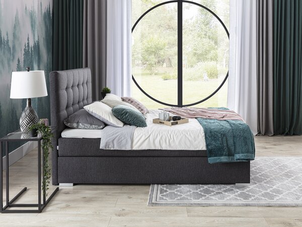 Boxspring postel 140 cm Irma 01 (černá). Akce -16%