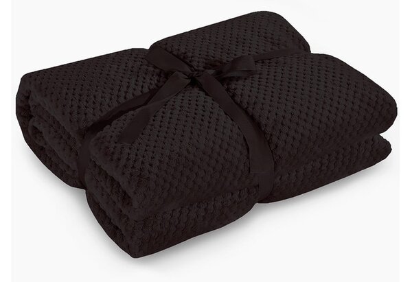 Černá deka z mikrovlákna DecoKing Henry, 150 x 200 cm