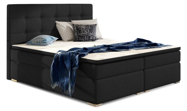 Boxspring postel 140 cm Irma 01 (černá). Akce -16%