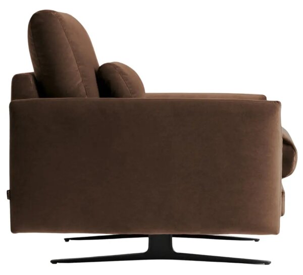 Kave Home Hnědé sametové křeslo Veliro