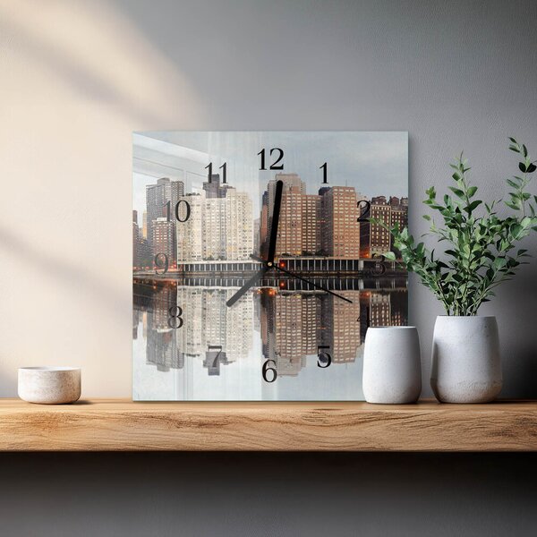 Skleněné hodiny na stěnu Horizont zskc-30x30-00173778