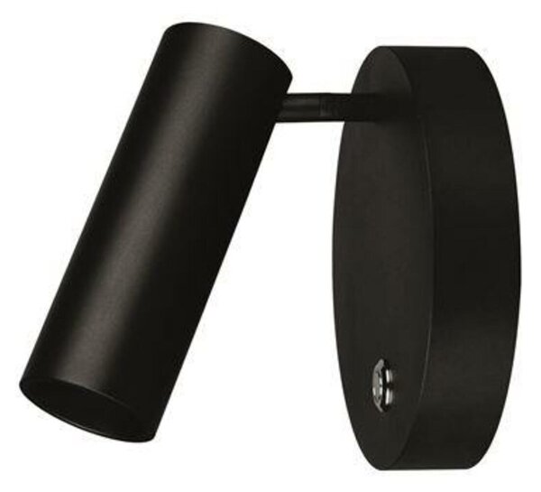 Nova Luce Stylová nástěnná lampička Umberto s nastavitelným spotem - 1 x 35 W, černá NV 7410401
