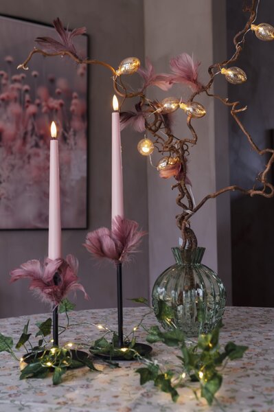 LED svíčka Flamme Candy Pink – set 2 ks