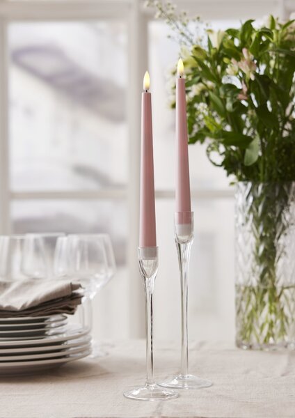 LED svíčka Flamme Candy Pink – set 2 ks