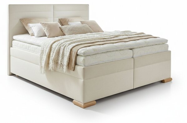 Boxspring postel LUMINA s úložným prostorem, matrací a topperem plocha spaní 160x200