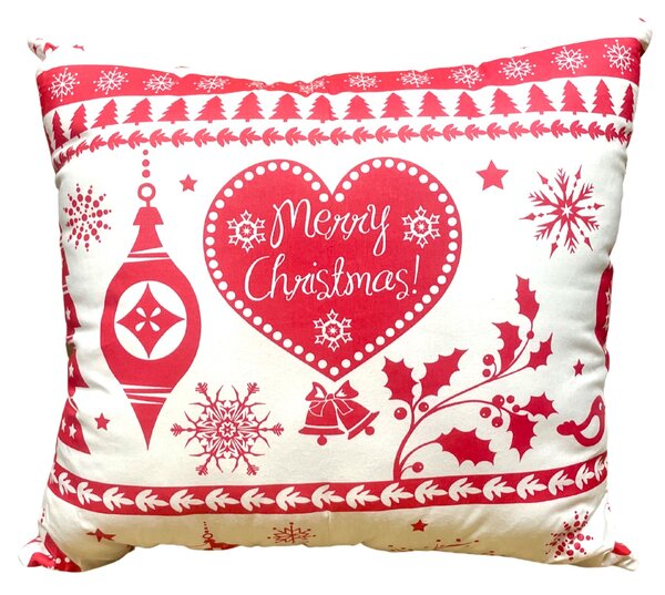 Polštář antialergický Christmas Červené 40x40cm TiaHome