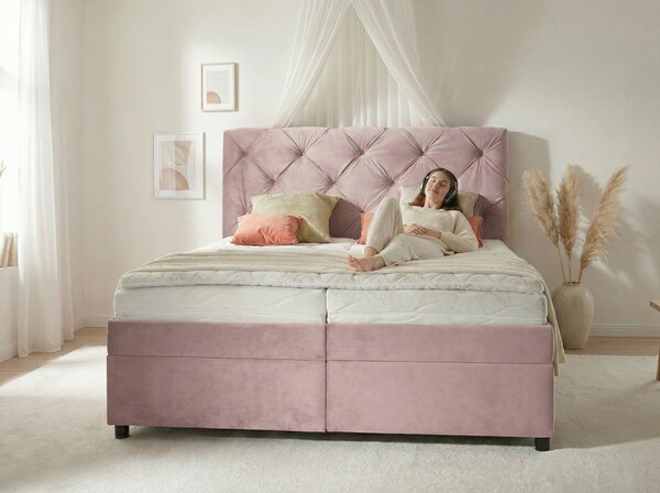 Postel boxspring s úložným prostorem ROYAL GRAND plocha spaní 160x200