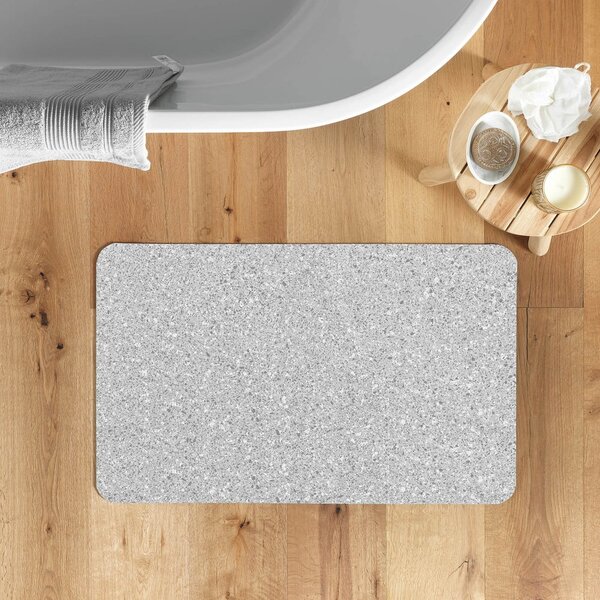 Šedá koupelnová předložka 50x80 cm Granite – douceur d'intérieur