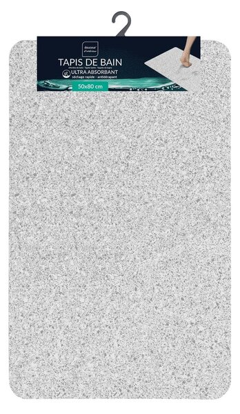 Šedá koupelnová předložka 50x80 cm Granite – douceur d'intérieur