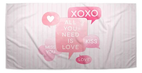 Sablio Ručník All you need is love - 30x50 cm