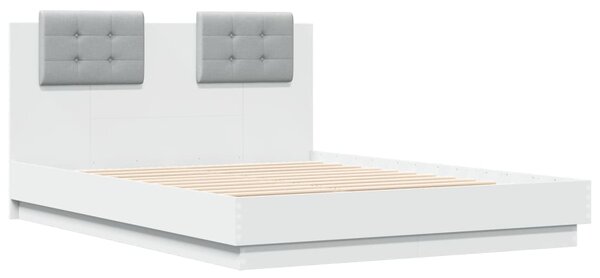Rám postele s čelem bílý 120 x 190 cm kompozitní dřevo 3209961