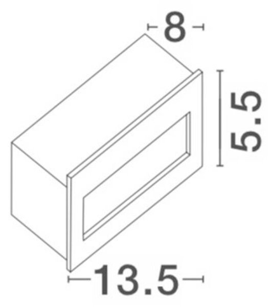 Nova Luce Vestavné venkovní svítidlo KRYPTON - 3 W, 270 lm, 55x80x135 mm, bílá NV 726405