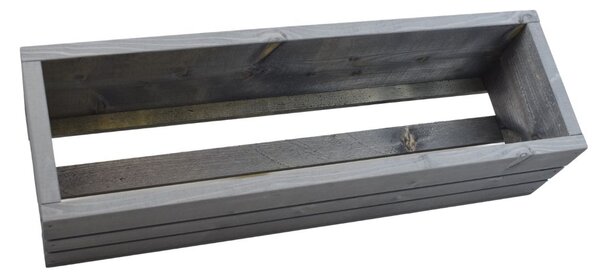 Proutídeorace Dřevěný truhlík z masivu - šedý 60 cm
