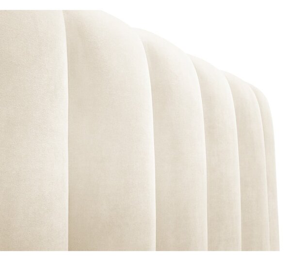 Béžová čalouněná dvoulůžková postel s úložným prostorem s roštem 160x200 cm Kelp – Micadoni Home