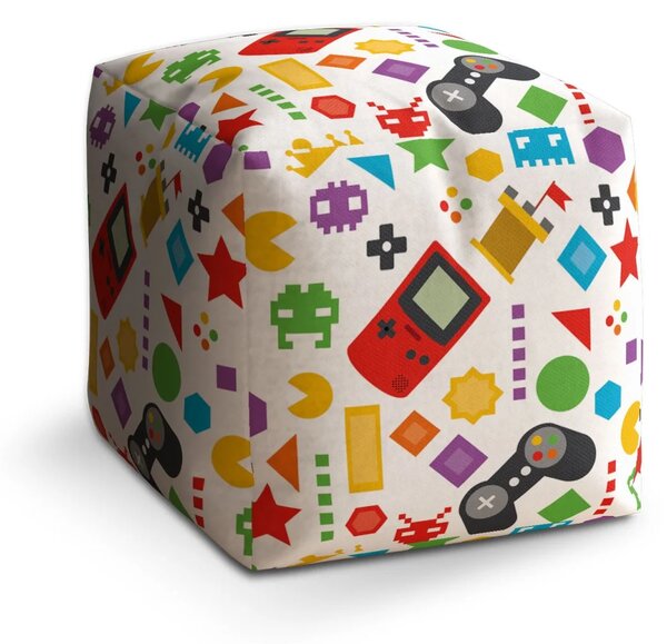 Sablio Taburet Cube Videohra - 40x40x40 cm