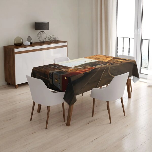 Sablio Ubrus Tramvaj v historickém městě - 90x90 cm