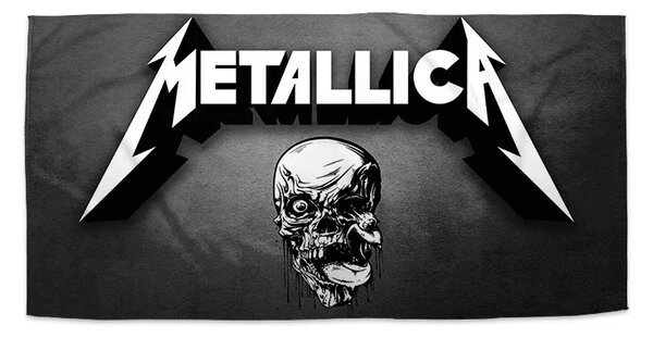Sablio Ručník METALLICA Lebka Šedá - 30x50 cm