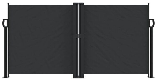 Zatahovací boční markýza černá 120 x 600 cm