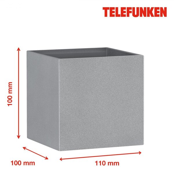 TF 303404TF TELEFUNKEN LED venkovní svítidlo 11 cm 2x7W 600lm stříbrná - BRILONER