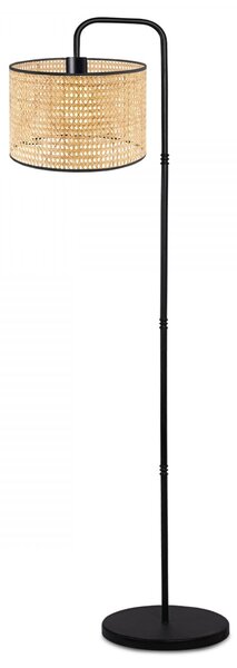 ASIR Stojací lampa AYD-3269 černá a ratanová