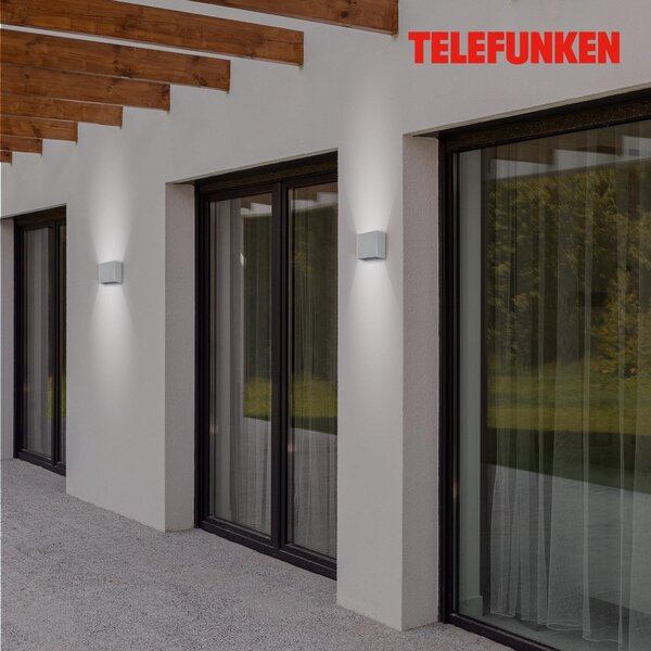 TF 303404TF TELEFUNKEN LED venkovní svítidlo 11 cm 2x7W 600lm stříbrná - BRILONER
