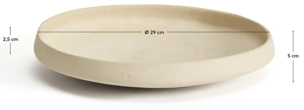 Kave Home Béžový dekorativní talíř Mireni Ø29 cm