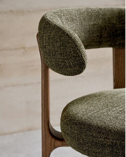 Khaki/hnědá jídelní židle z jasanového dřeva Granite – Kave Home