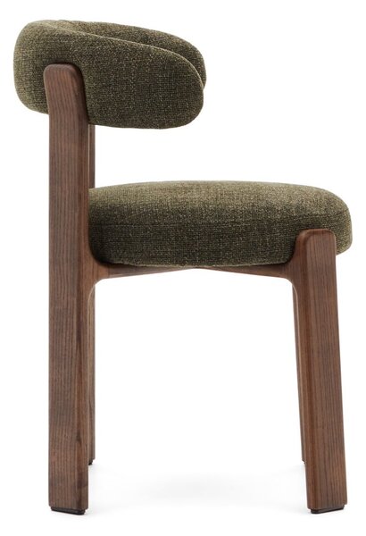 Khaki/hnědá jídelní židle z jasanového dřeva Granite – Kave Home