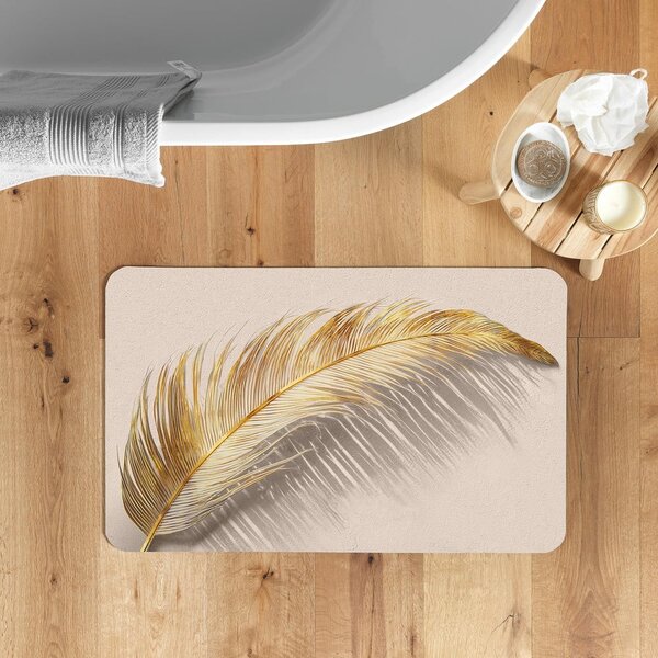 Světle hnědá koupelnová předložka 50x80 cm Angelica – douceur d'intérieur