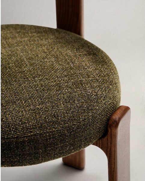 Khaki/hnědá jídelní židle z jasanového dřeva Granite – Kave Home