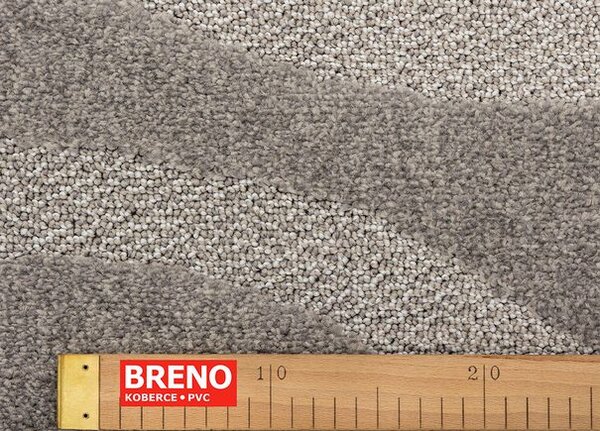 Breno Kusový koberec LORI PALMOY Linen, 133x190 cm, Šedá/Vícebarevné