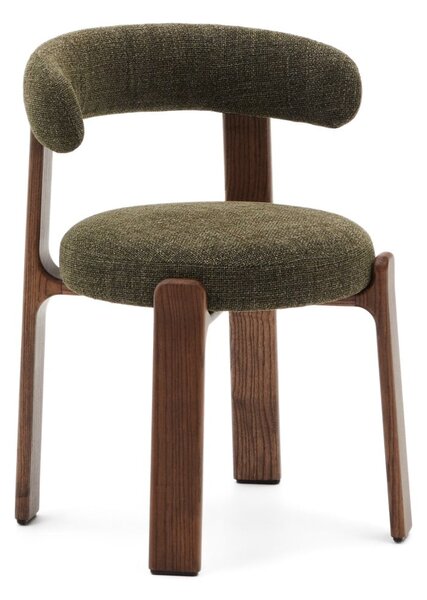 Khaki/hnědá jídelní židle z jasanového dřeva Granite – Kave Home