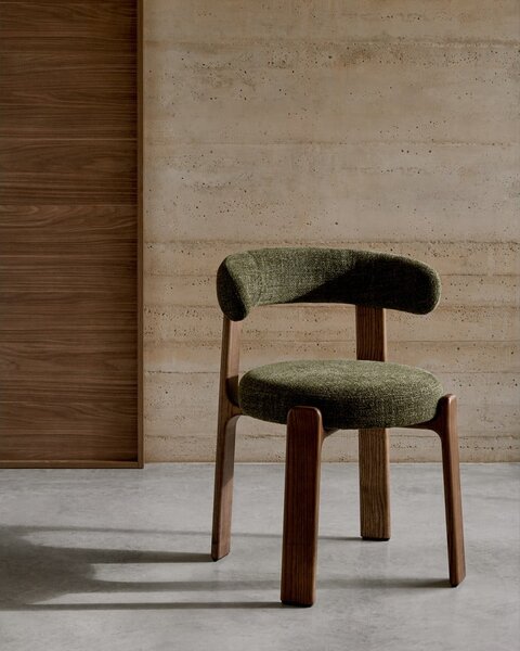 Khaki/hnědá jídelní židle z jasanového dřeva Granite – Kave Home
