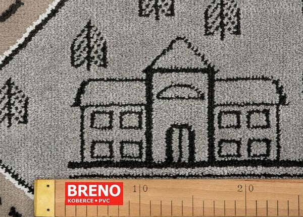 Breno Kusový koberec SOFT FERAN P Grey, 80x150 cm, Vícebarevné