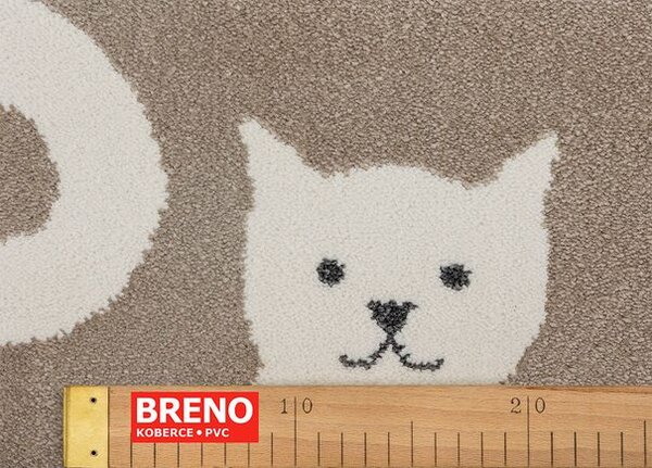 Breno Kusový koberec SOFT KOTEK Beige, 80x150 cm, Vícebarevné/Béžová