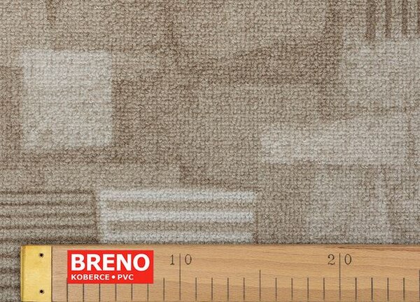 Breno Metrážový koberec EDITOR 37, šíře 400 cm, Vícebarevné/Béžová
