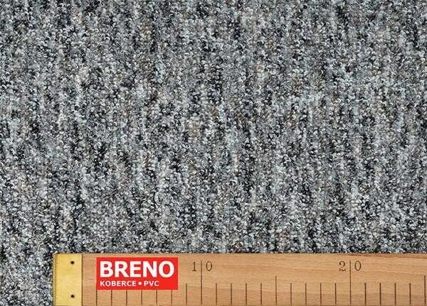 Breno Metrážový koberec SAVANNAH 97 šedý, šíře 400 cm, Šedá