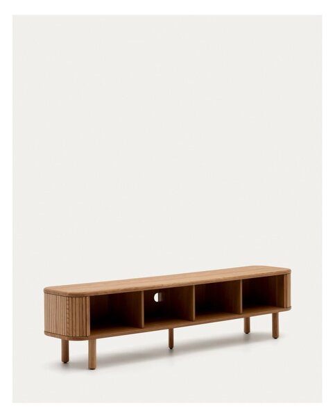 TV stolek v dekoru jasanu v přírodní barvě 200x50x40 cm Mailen – Kave Home